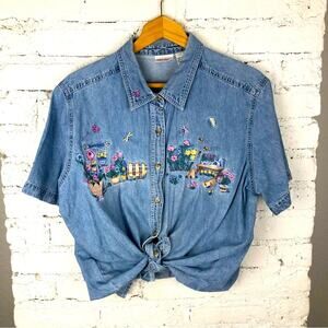 Vintage Bobbie Brookes Gardening Denim Shirt